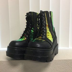 PRE LOVED - Radioactive Platform Boots BLK/9 - SH239